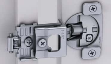 Supreme Hinge Soft Close 105 DG Compact 1-1/4” OVL With Dowel (Knape & Vogt)